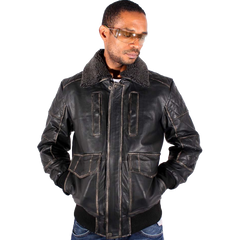 Aviatrix Men's Jackson Vintage Flight Pilot Flying Jacket